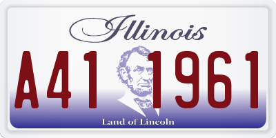 IL license plate A411961