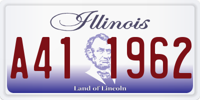 IL license plate A411962