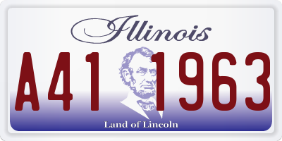 IL license plate A411963