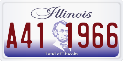IL license plate A411966