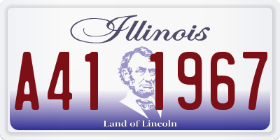 IL license plate A411967