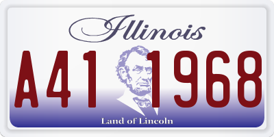 IL license plate A411968