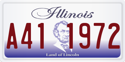 IL license plate A411972