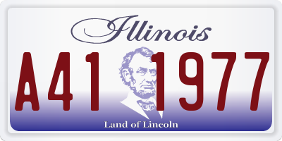 IL license plate A411977