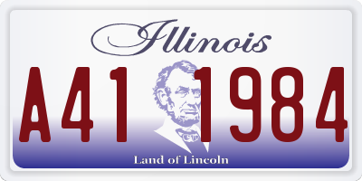 IL license plate A411984