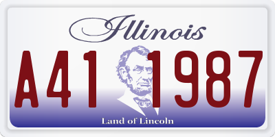 IL license plate A411987