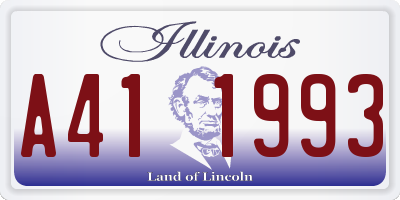 IL license plate A411993