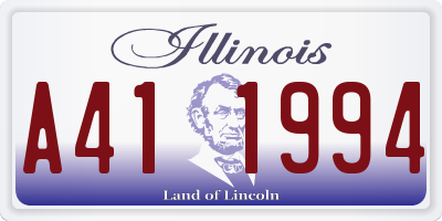 IL license plate A411994