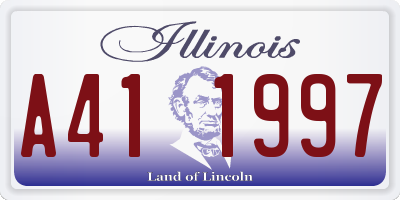 IL license plate A411997