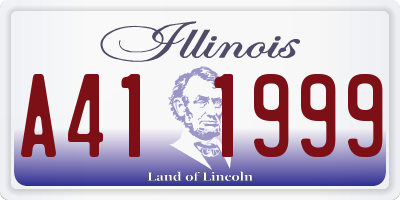 IL license plate A411999
