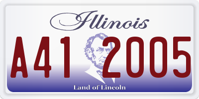 IL license plate A412005