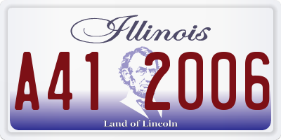 IL license plate A412006