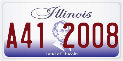 IL license plate A412008