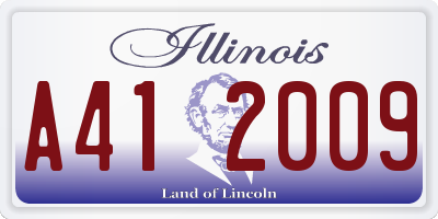 IL license plate A412009
