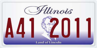 IL license plate A412011