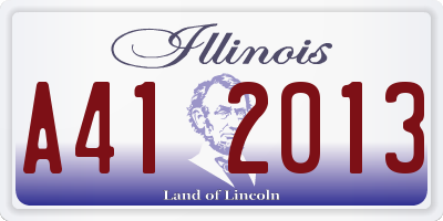 IL license plate A412013