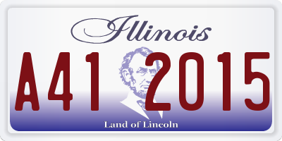 IL license plate A412015