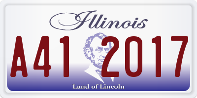 IL license plate A412017