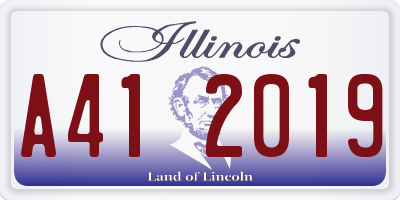 IL license plate A412019