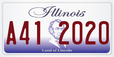 IL license plate A412020