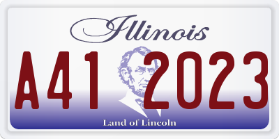 IL license plate A412023