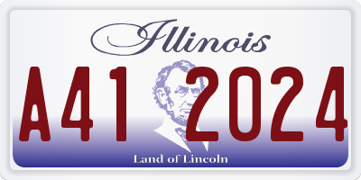IL license plate A412024