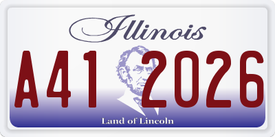 IL license plate A412026