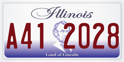 IL license plate A412028