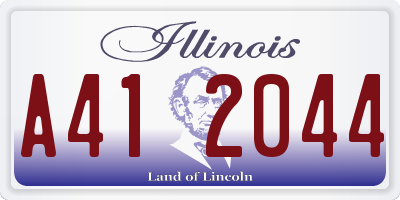 IL license plate A412044