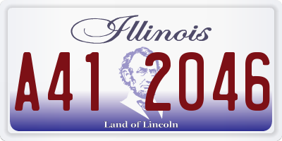 IL license plate A412046