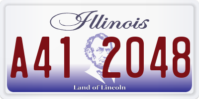 IL license plate A412048