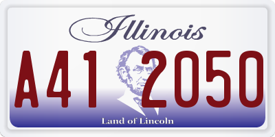 IL license plate A412050
