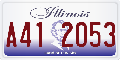 IL license plate A412053
