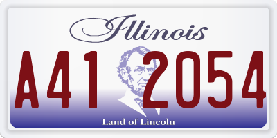 IL license plate A412054