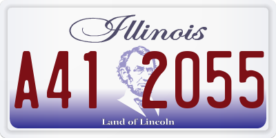 IL license plate A412055