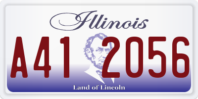 IL license plate A412056