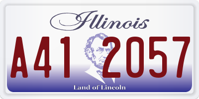 IL license plate A412057