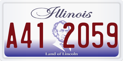 IL license plate A412059