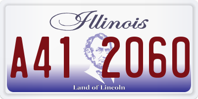 IL license plate A412060