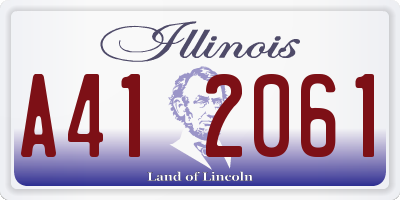 IL license plate A412061
