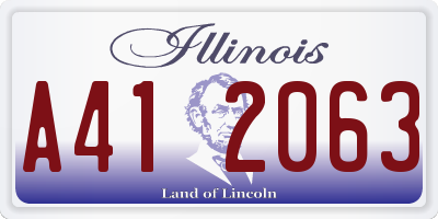IL license plate A412063