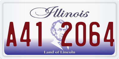 IL license plate A412064
