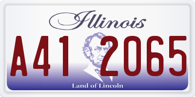IL license plate A412065