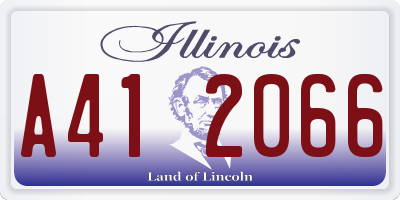 IL license plate A412066