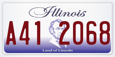 IL license plate A412068