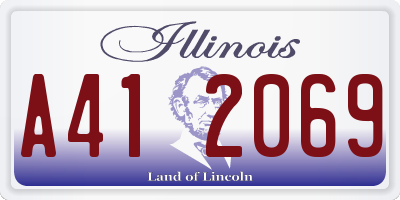 IL license plate A412069
