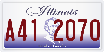 IL license plate A412070