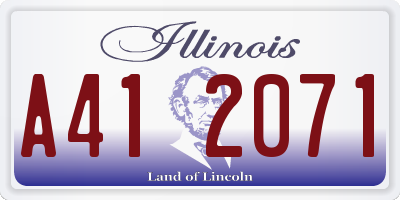 IL license plate A412071