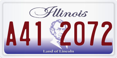IL license plate A412072