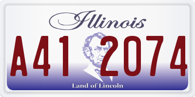 IL license plate A412074